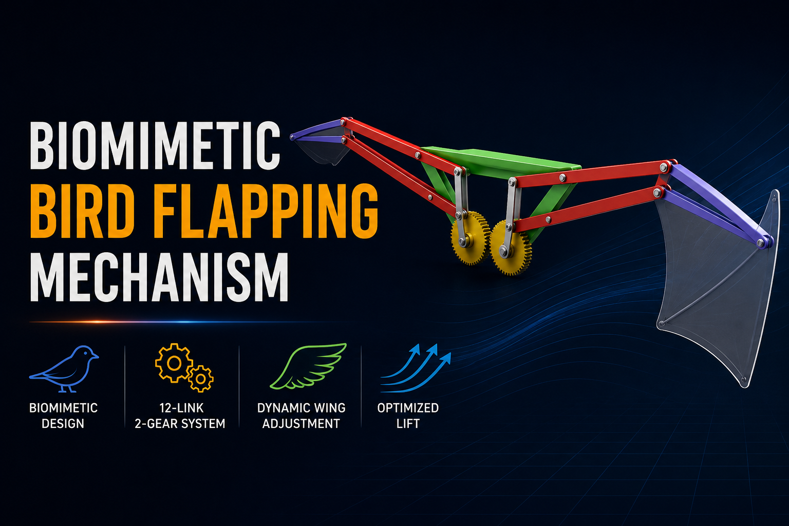 Cover image for Biomimetic Bird Flapping Mechanism