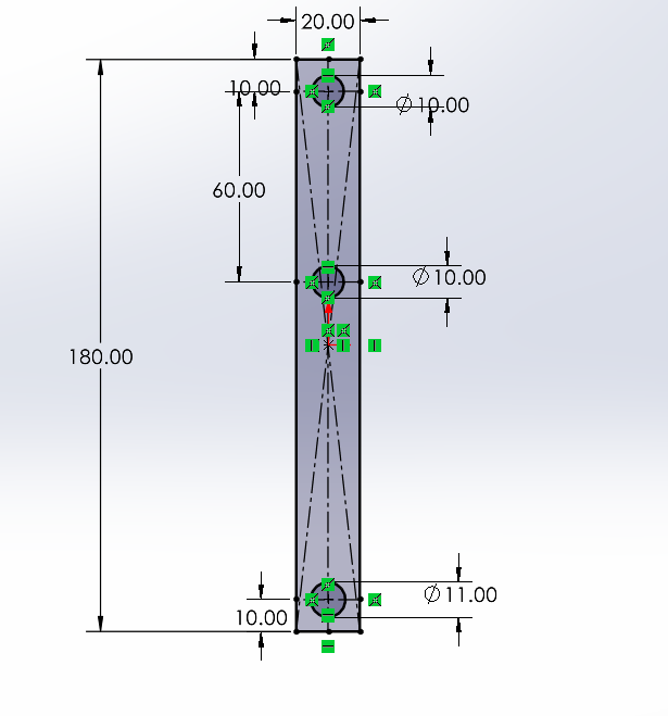 A SolidWorks CAD drawing specifying the precise dimensions and mounting points for the rover's chassis components.