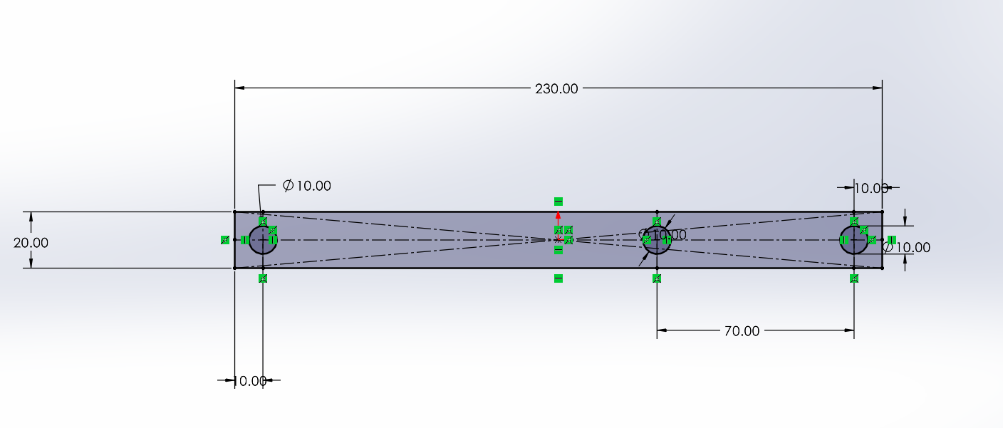 A technical CAD drawing detailing the dimensional specifications and mounting point placements for the rover's primary chassis components.